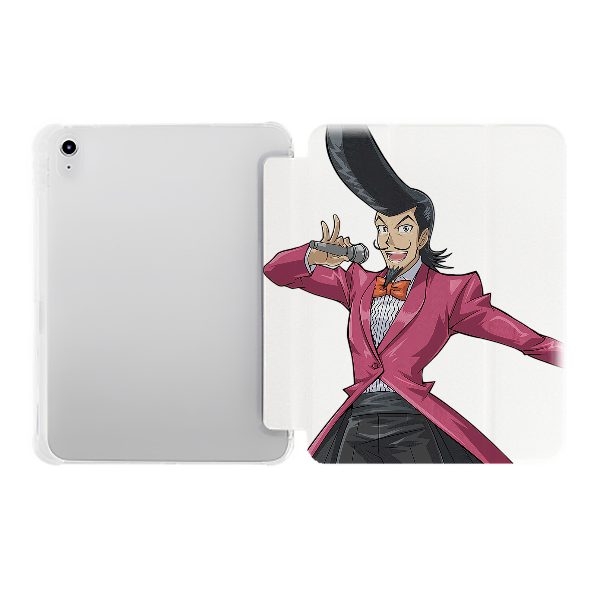 （画像用） 遊☆戯☆王 Yu-Gi-Oh! IPad ケース ペン収納付き 三つ折りスタンド PUレザー×シリコン 対応機種9.5/10.5/10.9インチ